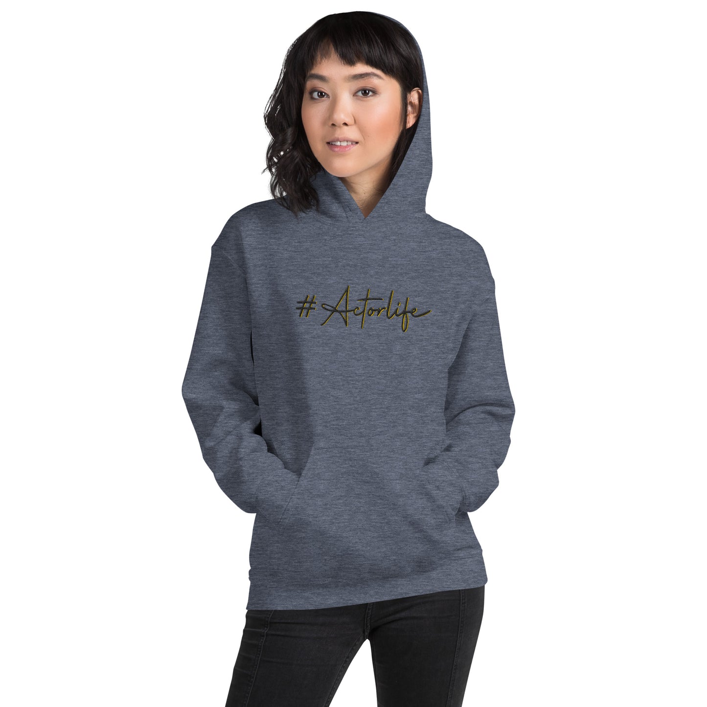 #Actorlife Cursive - Embroidered Staple Unisex Hoodie