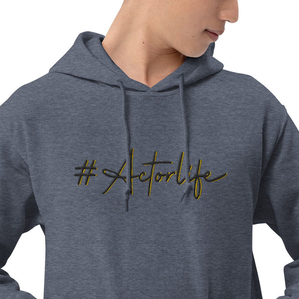 #Actorlife Cursive - Embroidered Staple Unisex Hoodie