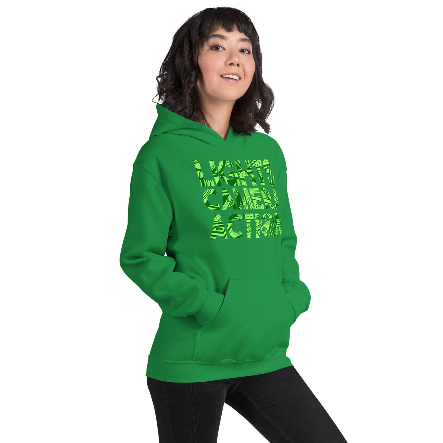 Lights Camera Action - Printed Staple Unisex Hoodie