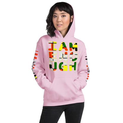 I Am Enough - Printed Sleeves Staple Unisex Hoodie