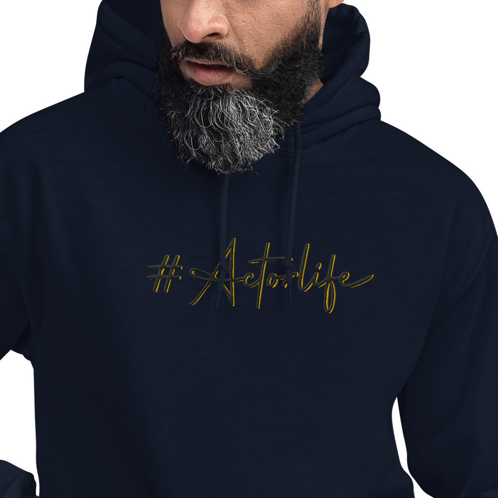 #Actorlife Cursive - Embroidered Staple Unisex Hoodie