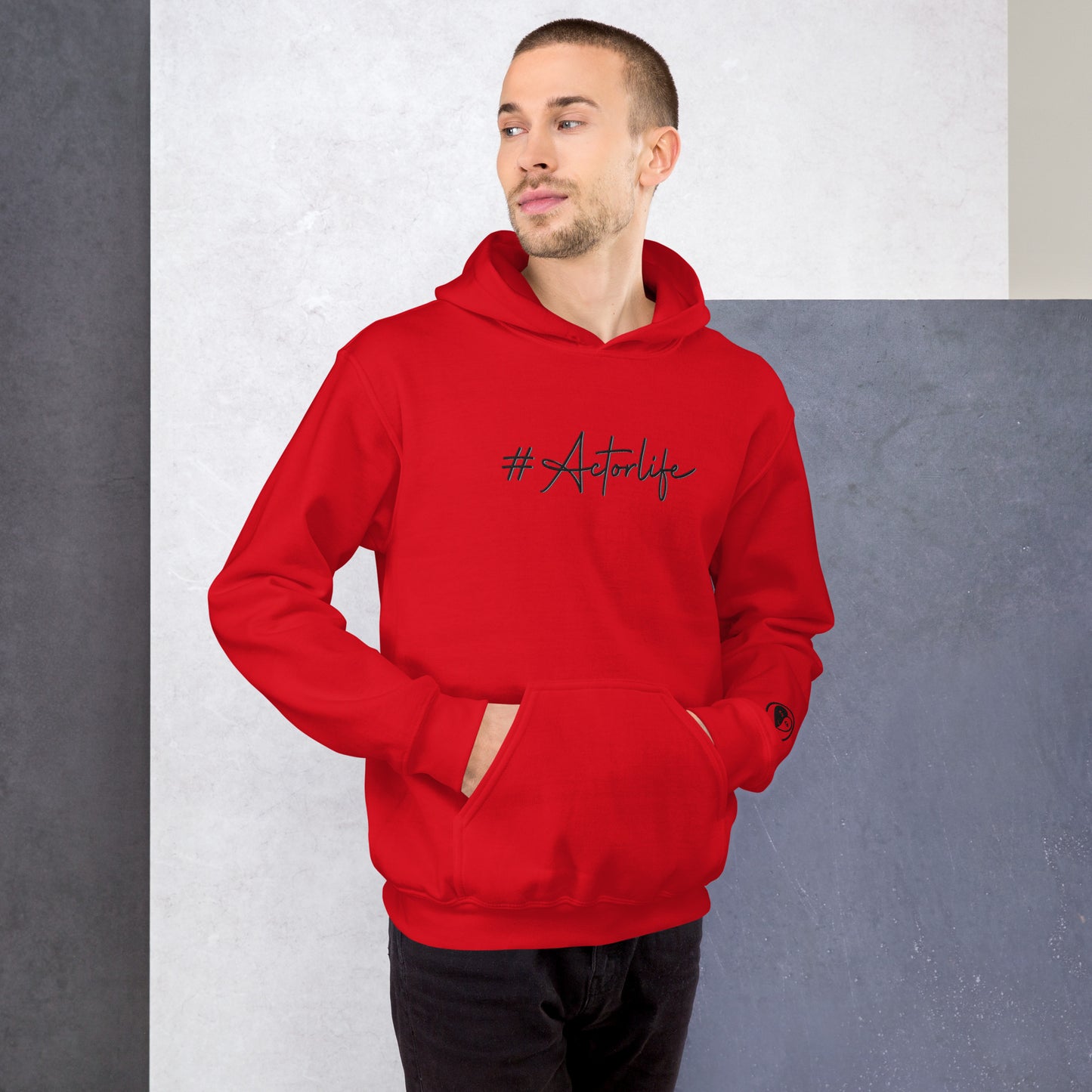 #Actorlife Cursive - Embroidered Staple Unisex Hoodie