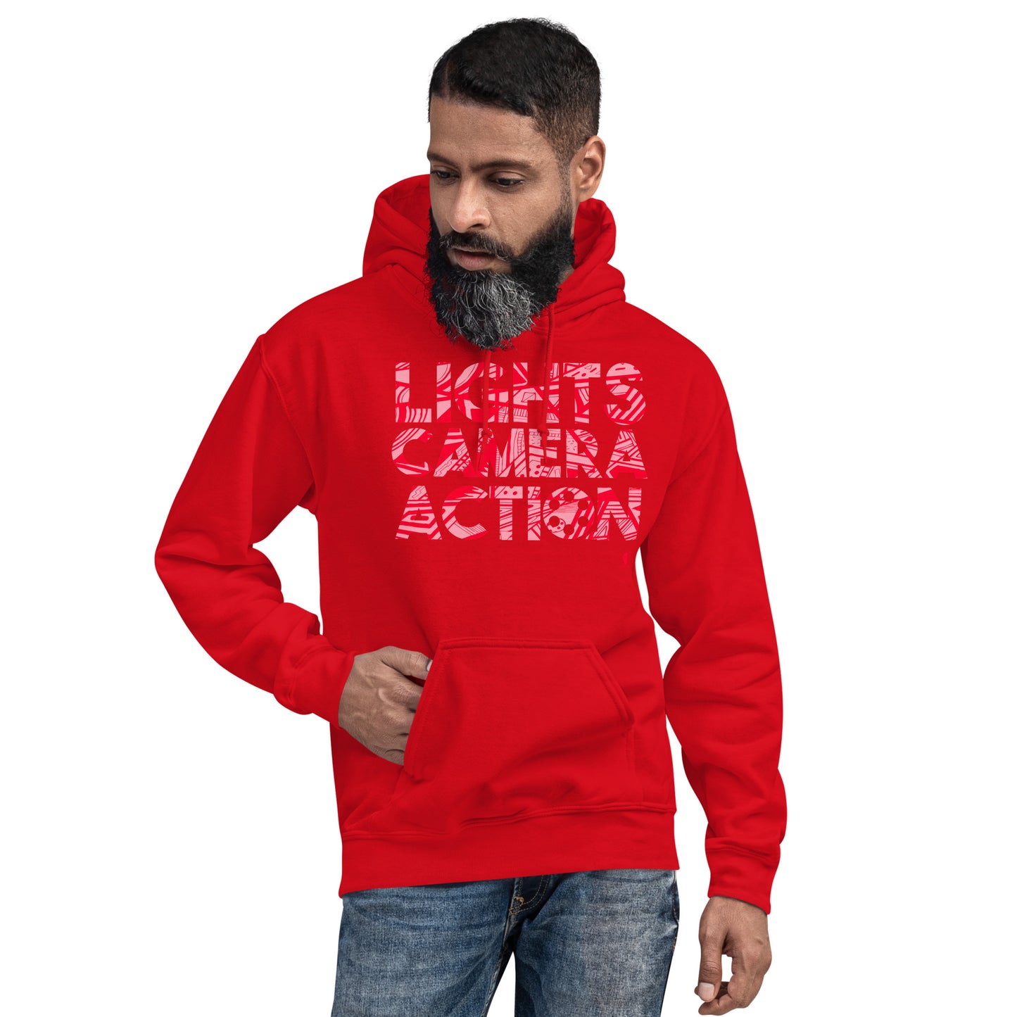 Lights Camera Action - Printed Staple Unisex Hoodie