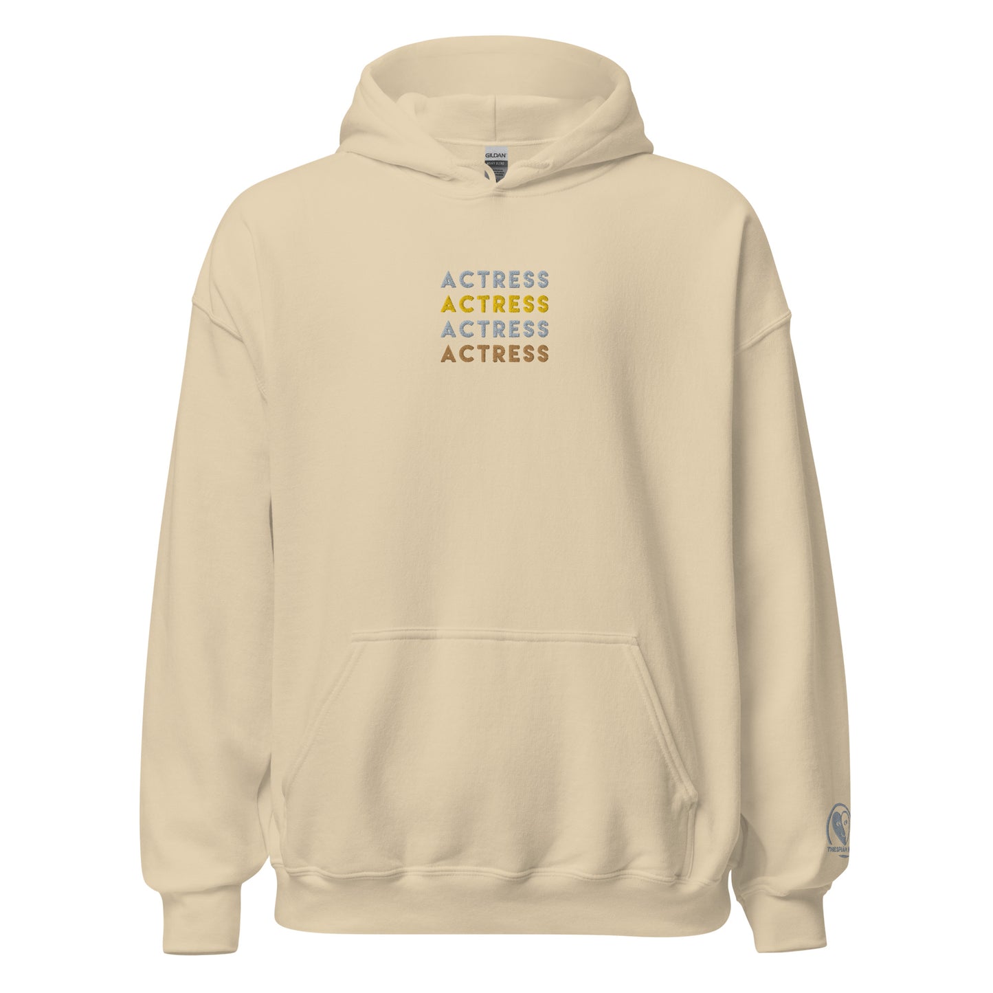 Actress Embroidered Gold Unisex Hoodie | Gift for Actresses Actors