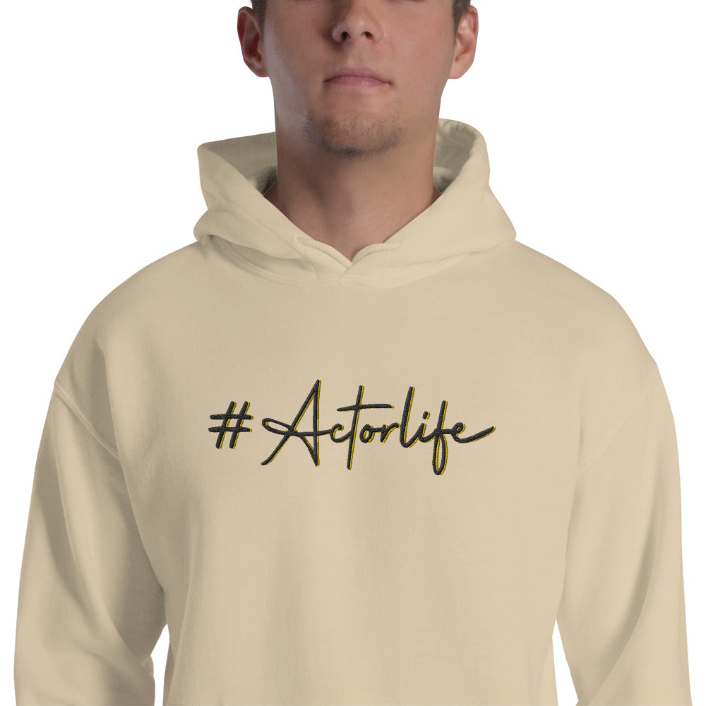 #Actorlife Cursive - Embroidered Staple Unisex Hoodie