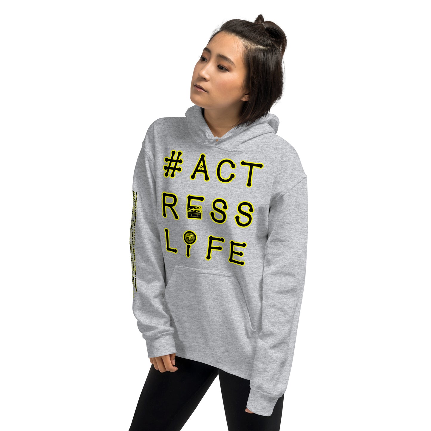 #Actresslife - Printed Sleeves Staple Unisex Hoodie