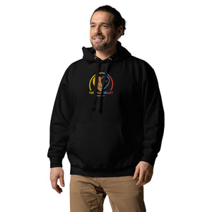 Thespian Heart Logo Stripes - Embroidered Premium Unisex Hoodie