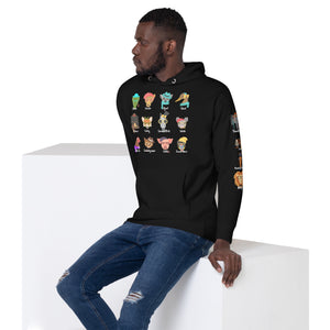 It Takes A Village -  Animals - Printed Premium Unisex Hoodie