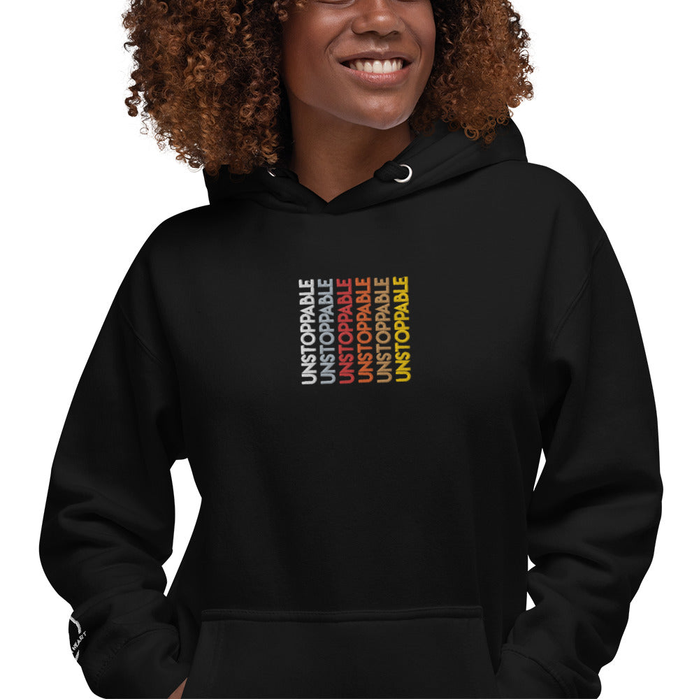 Unstoppable - Colorful Embroidered Premium Unisex Hoodie