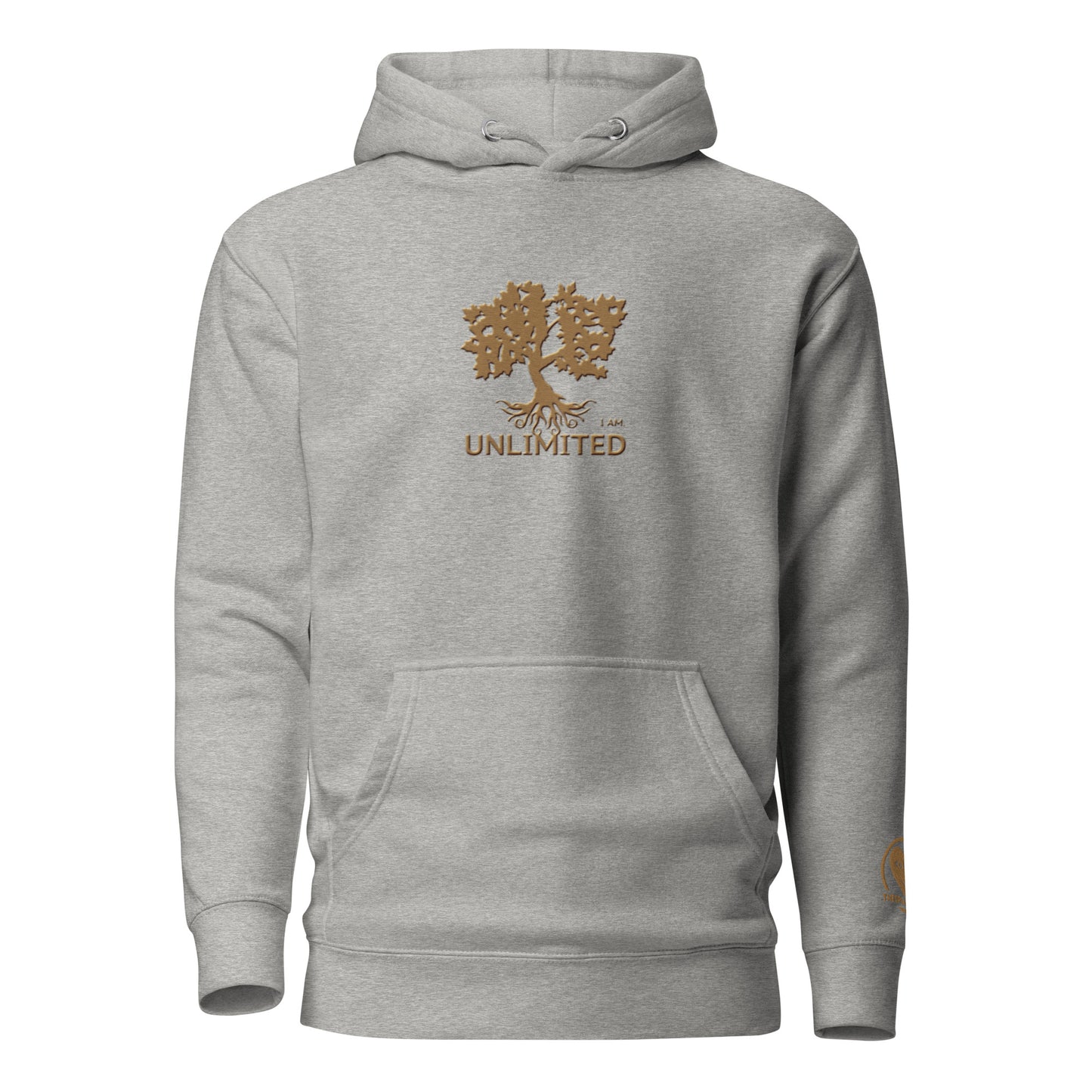 I Am Unlimited Gold Tree - Premium Embroidered Unisex Hoodie