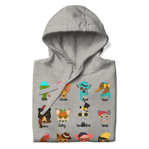 It Takes A Village -  Animals - Printed Premium Unisex Hoodie