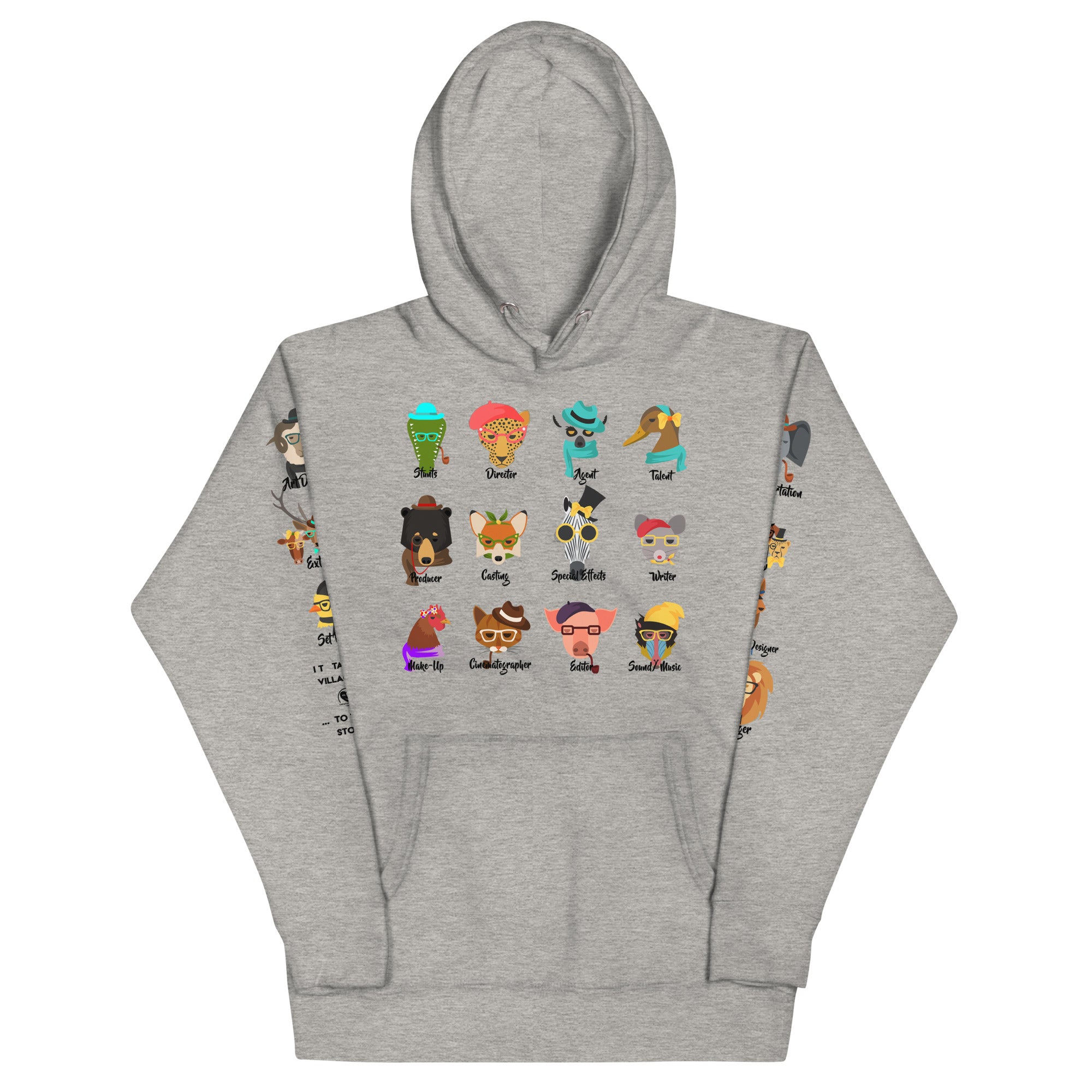 It Takes A Village -  Animals - Printed Premium Unisex Hoodie