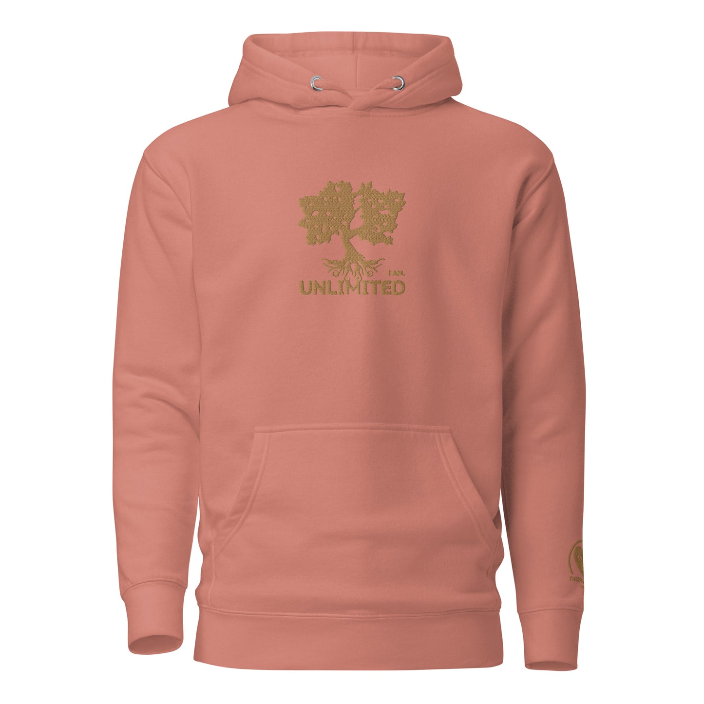 I Am Unlimited Gold Tree - Premium Embroidered Unisex Hoodie