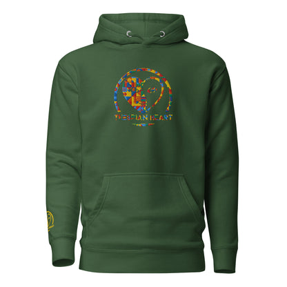 Thespian Heart Logo - Colorful Embroidered Premium Unisex Hoodie