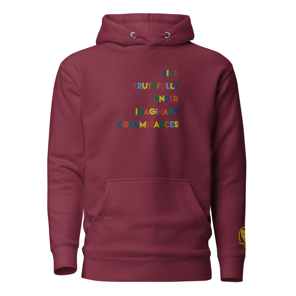 Live Truthfully Colorful - Embroidered Premium Unisex Hoodie