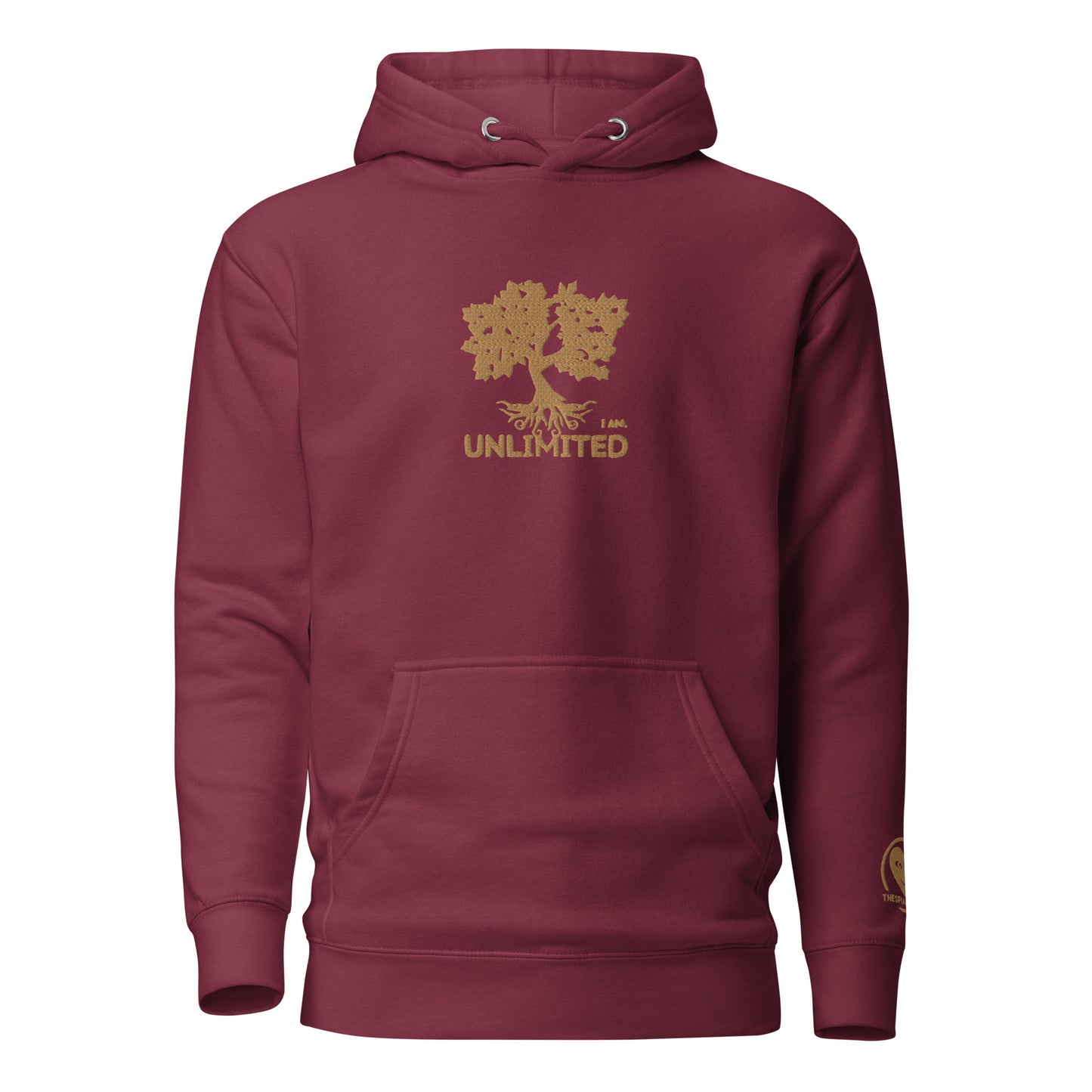 I Am Unlimited Gold Tree - Premium Embroidered Unisex Hoodie