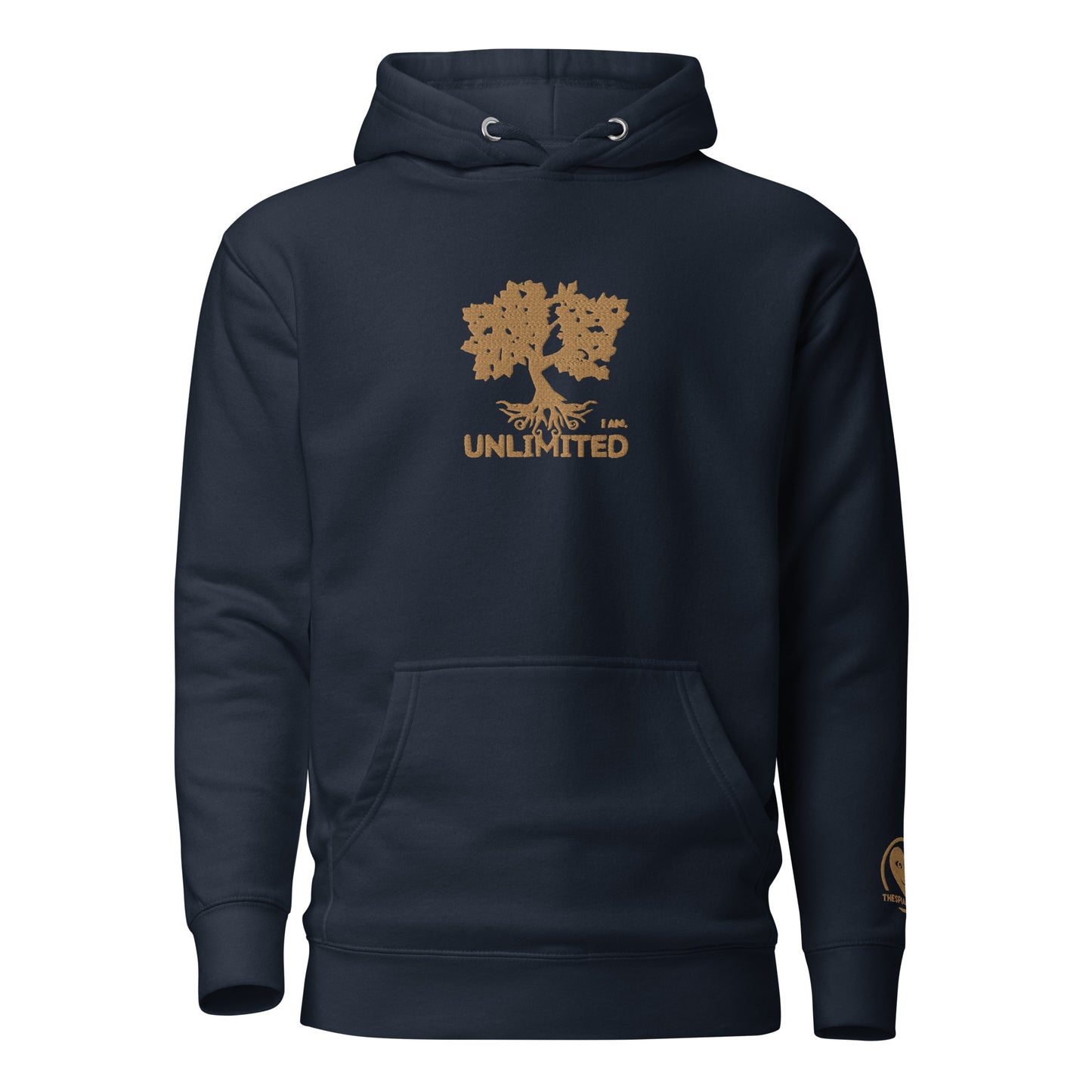 I Am Unlimited Gold Tree - Premium Embroidered Unisex Hoodie