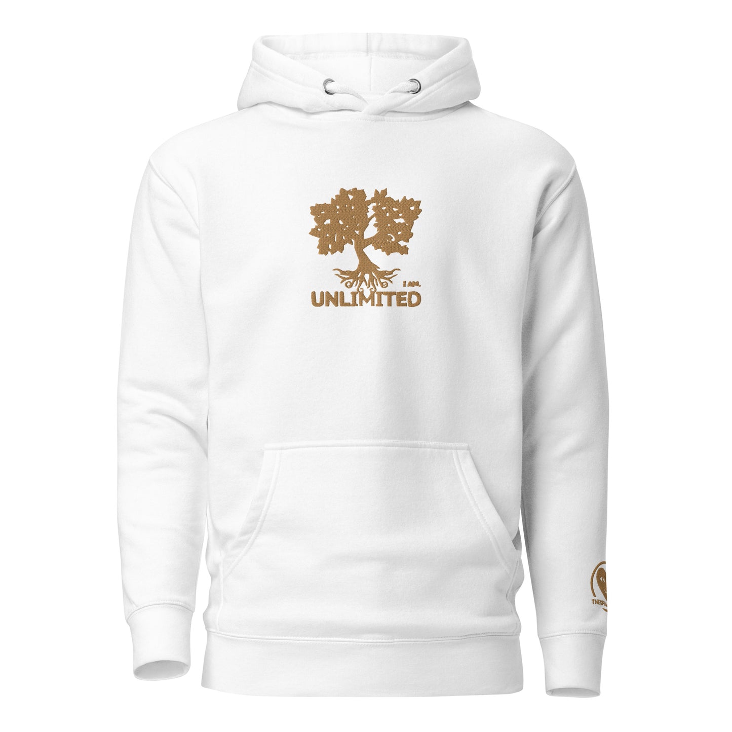 I Am Unlimited Gold Tree - Premium Embroidered Unisex Hoodie