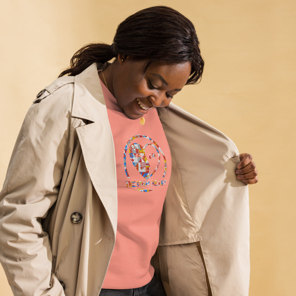 Thespian Heart Logo - Colorful Embroidery Unisex Premium Crewneck Sweatshirt
