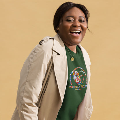 Thespian Heart Logo - Colorful Embroidery Unisex Premium Crewneck Sweatshirt