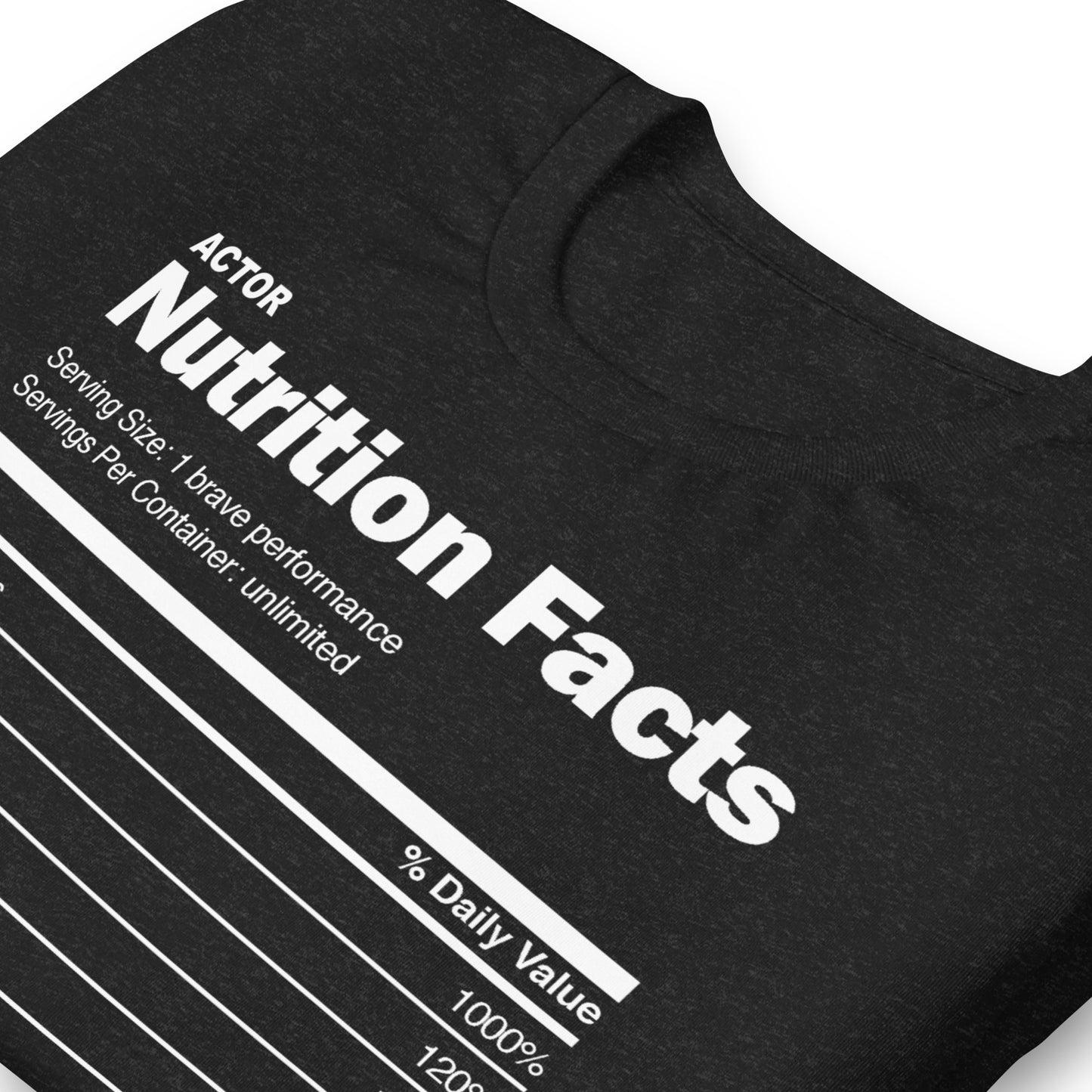 Actor Nutrition Facts - Short-Sleeve Staple Unisex T-shirt