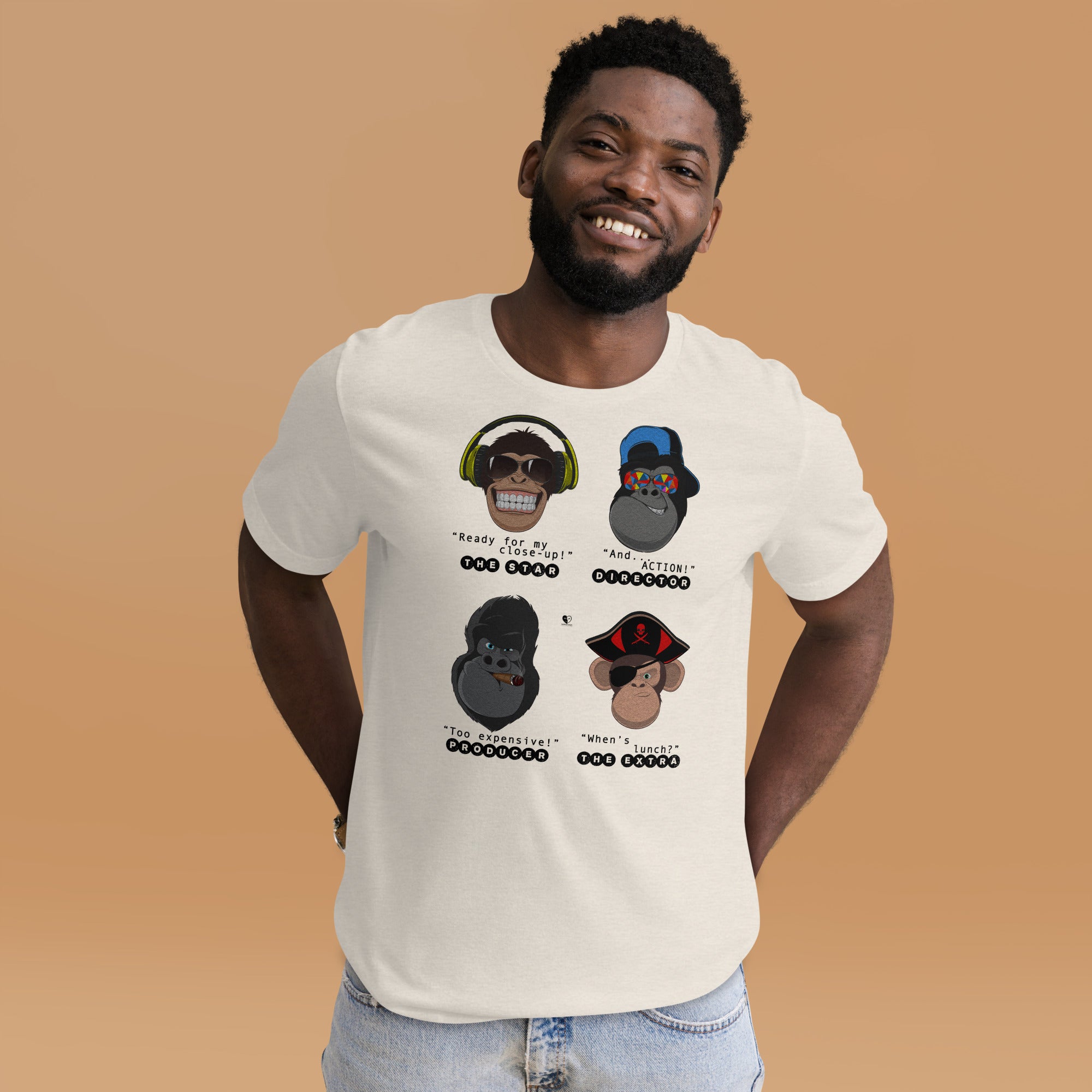 Movie Film Set Monkeys - Short-Sleeve Staple Unisex T-Shirt
