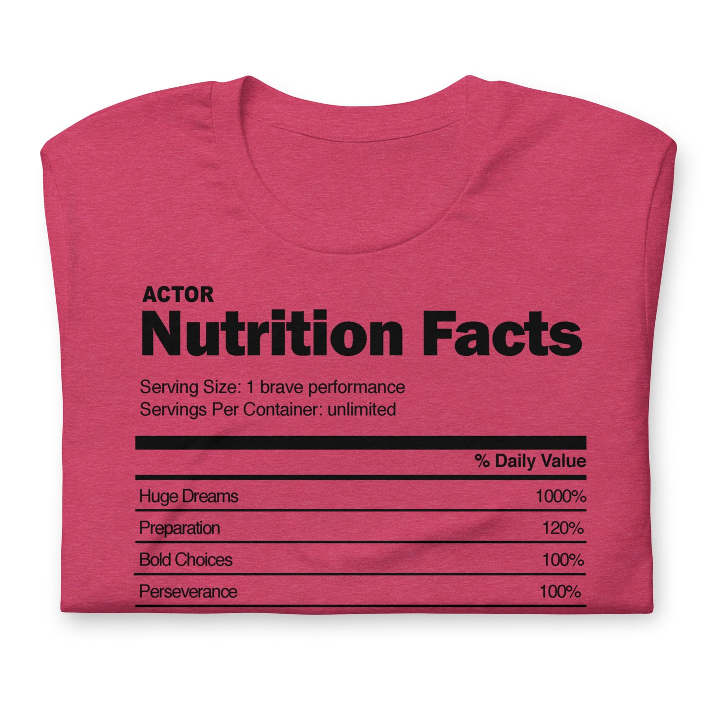 Actor Nutrition Facts - Short-Sleeve Staple Unisex T-shirt