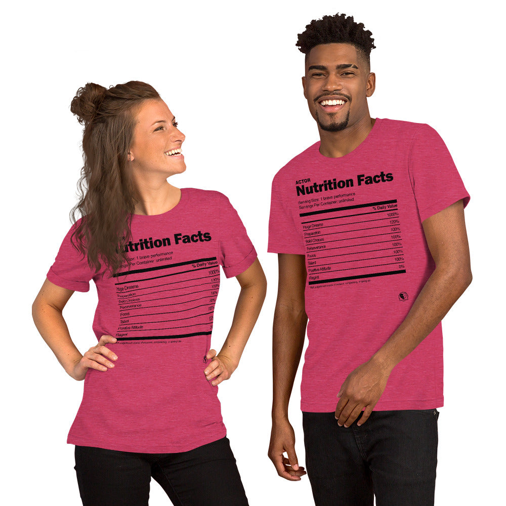 Actor Nutrition Facts - Short-Sleeve Staple Unisex T-shirt