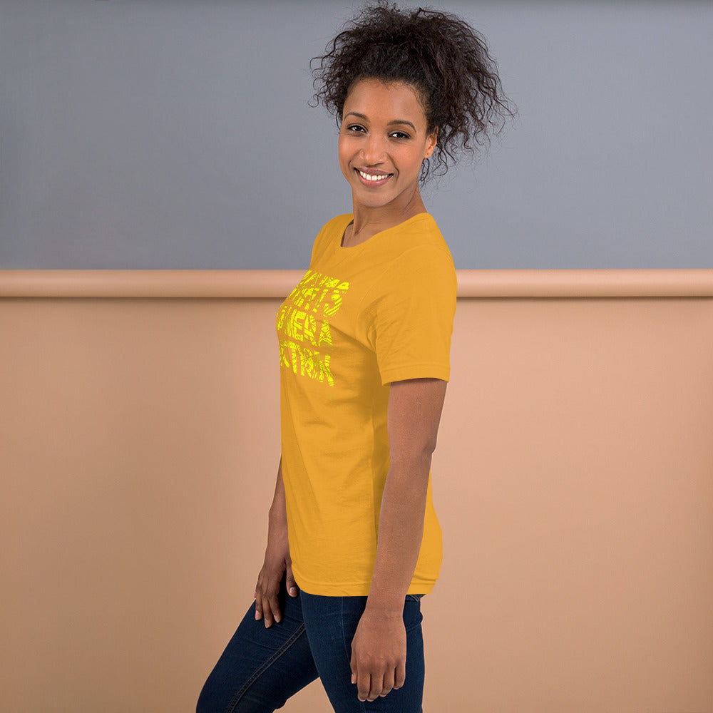 Lights Camera Action Yellow - Short-Sleeve Staple Unisex T-Shirt