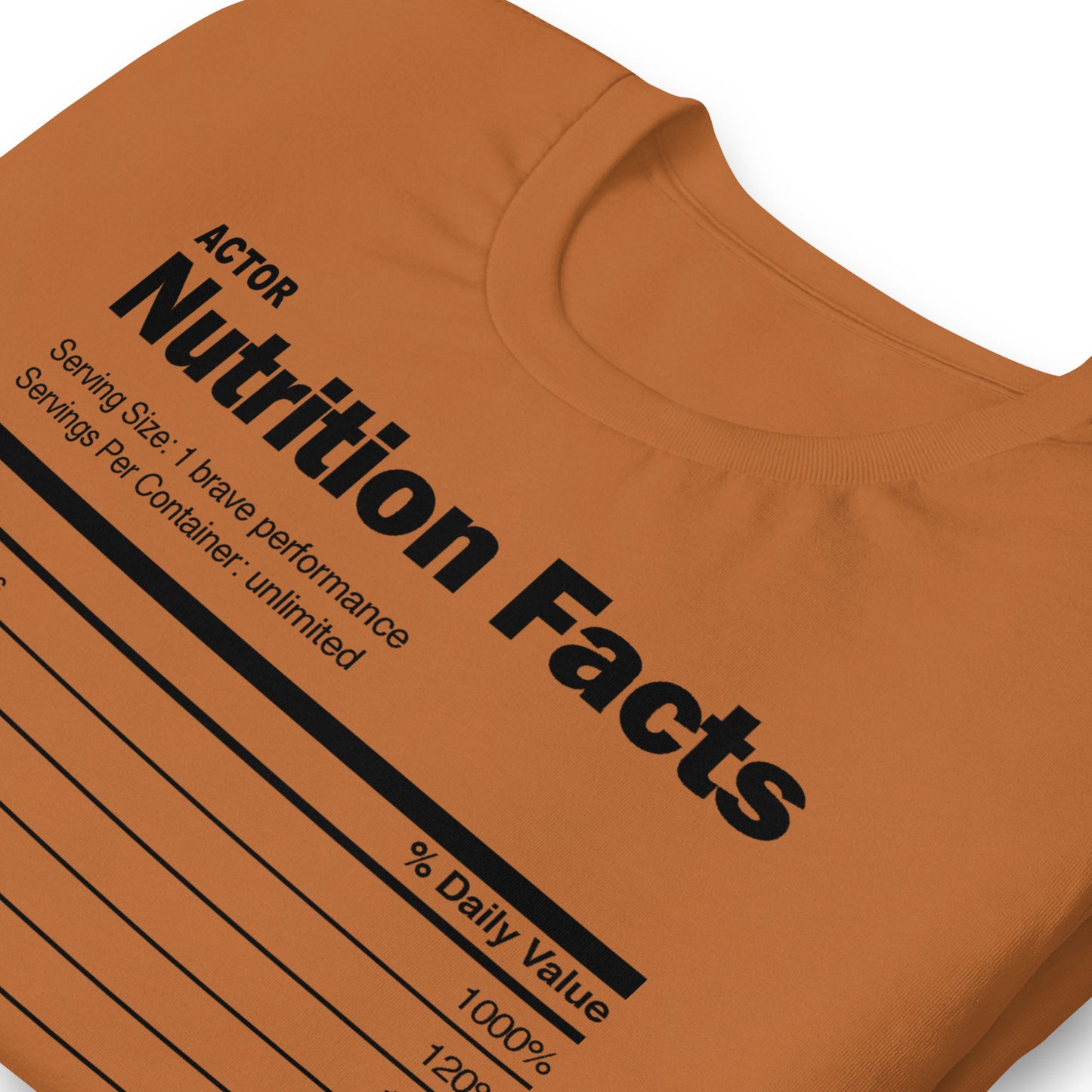 Actor Nutrition Facts - Short-Sleeve Staple Unisex T-shirt