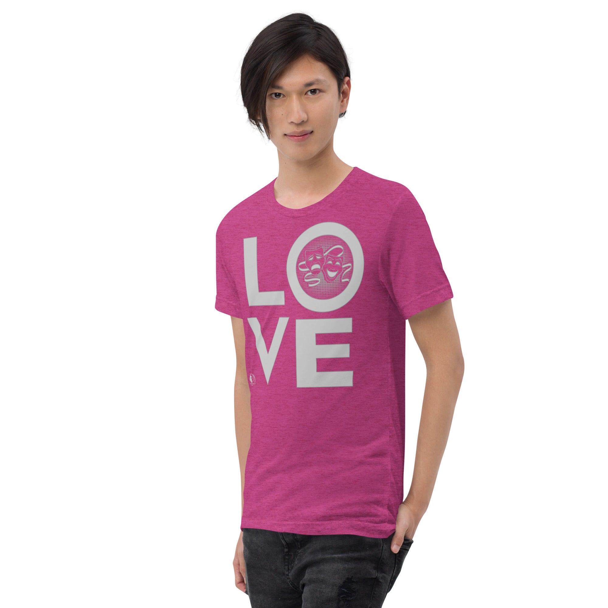 Love Drama Theatre Masks - Premium Tri-blend Short-Sleeve Unisex T-shirt