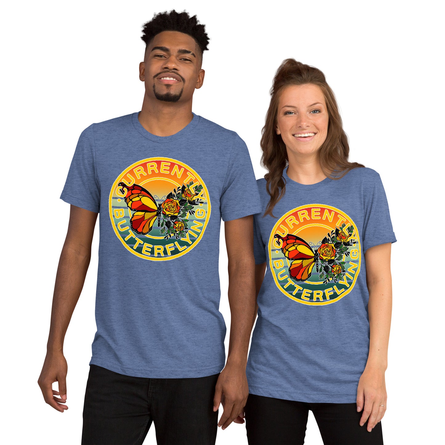 Currently Butterflying - Premium Tri-blend Short-Sleeve Unisex T-shirt