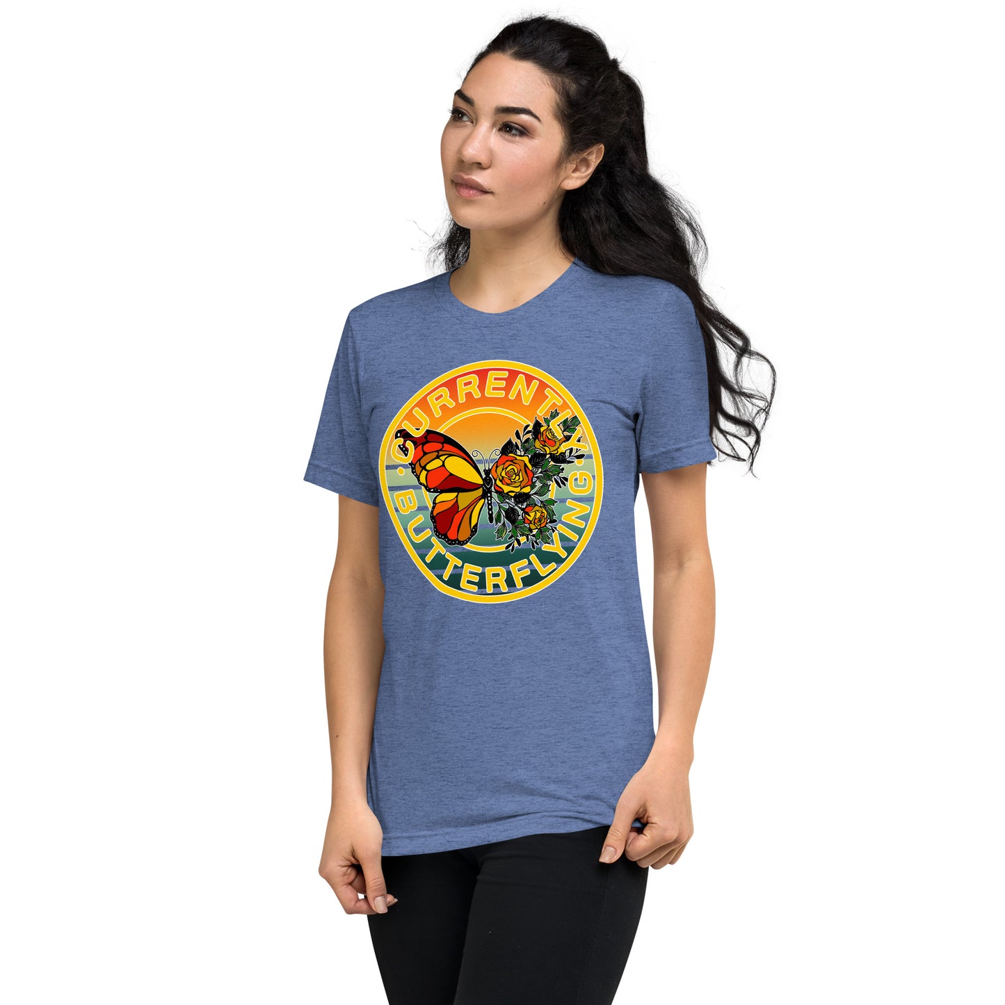 Currently Butterflying - Premium Tri-blend Short-Sleeve Unisex T-shirt