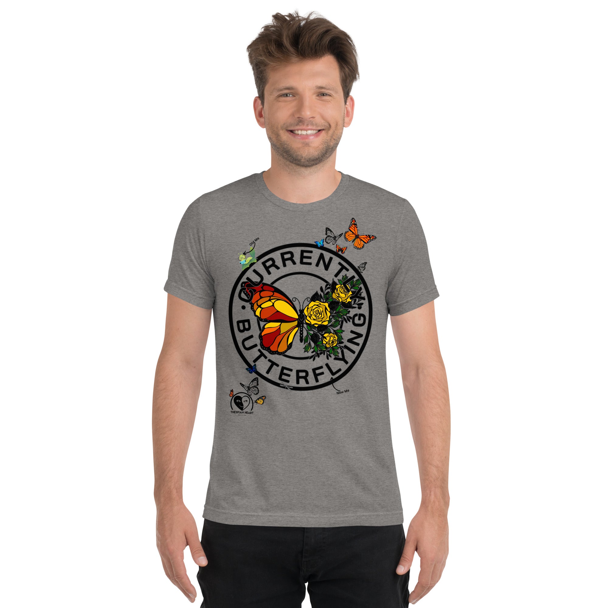 Currently Butterflying - Premium Tri-blend Short-Sleeve Unisex T-shirt