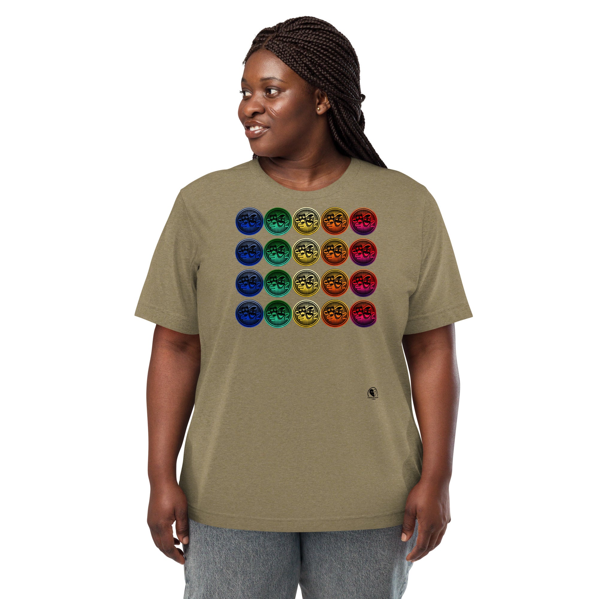 Drama Masks Colorful Circle - Premium Tri-blend Short-Sleeve Unisex T-shirt