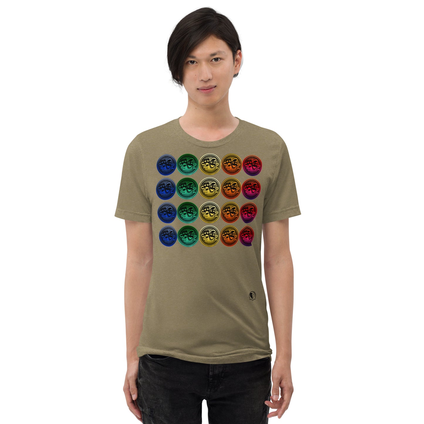 Drama Masks Colorful Circle - Premium Tri-blend Short-Sleeve Unisex T-shirt