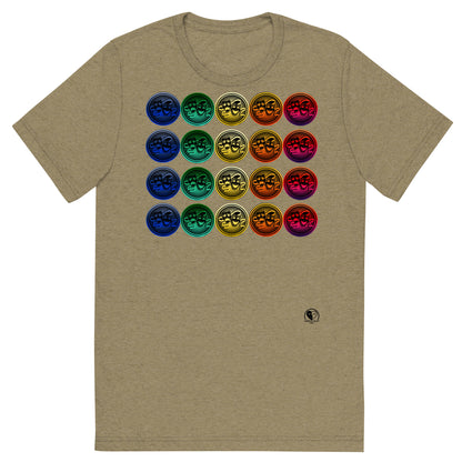 Drama Masks Colorful Circle - Premium Tri-blend Short-Sleeve Unisex T-shirt