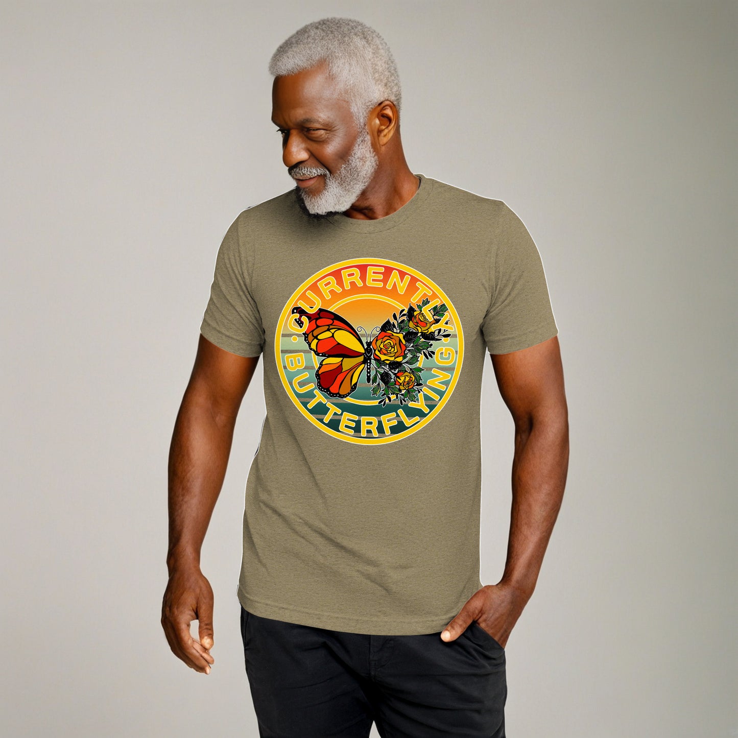 Currently Butterflying - Premium Tri-blend Short-Sleeve Unisex T-shirt