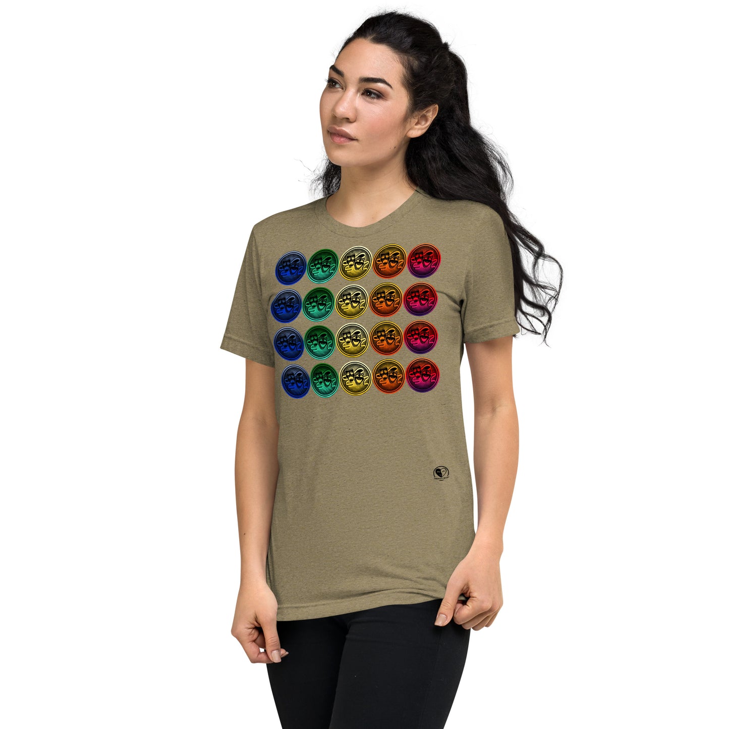 Drama Masks Colorful Circle - Premium Tri-blend Short-Sleeve Unisex T-shirt