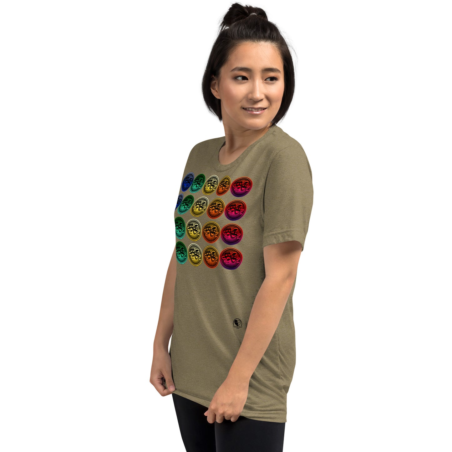 Drama Masks Colorful Circle - Premium Tri-blend Short-Sleeve Unisex T-shirt