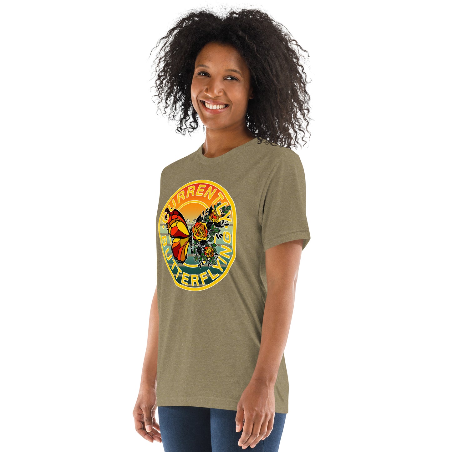 Currently Butterflying - Premium Tri-blend Short-Sleeve Unisex T-shirt