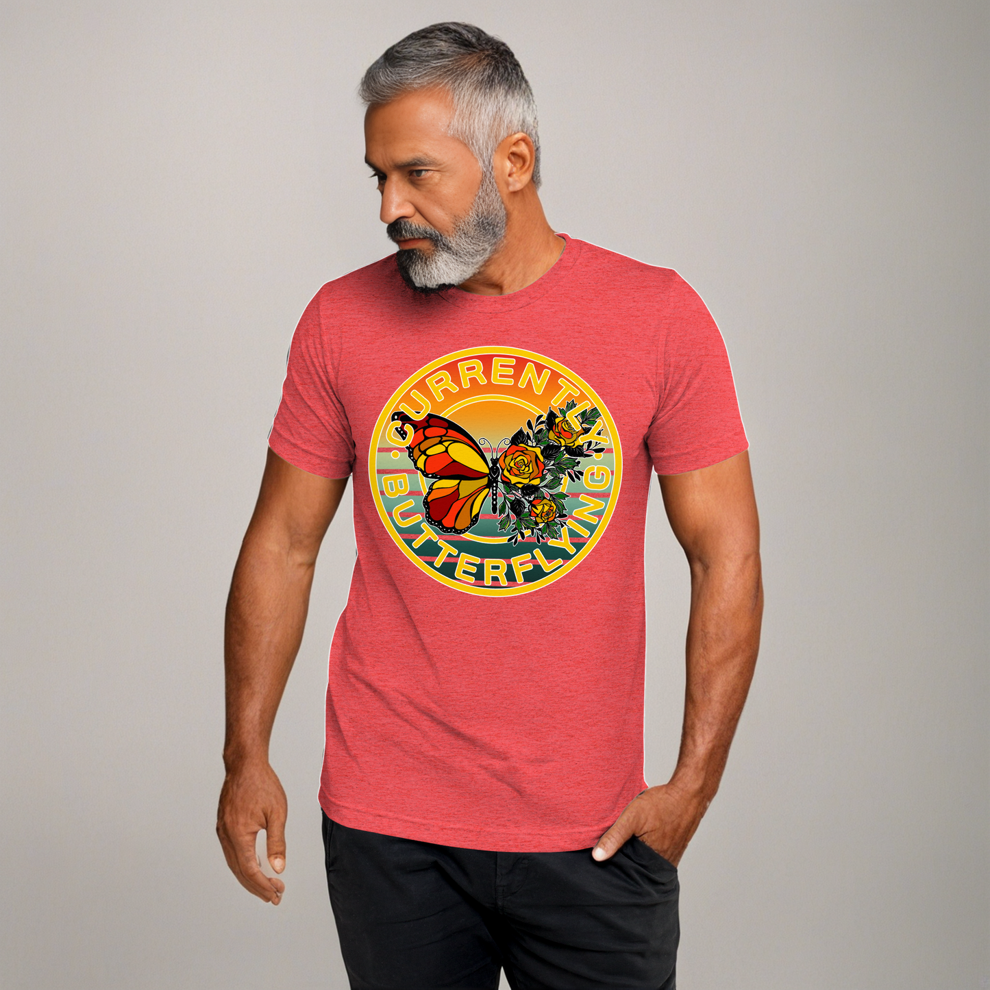 Currently Butterflying - Premium Tri-blend Short-Sleeve Unisex T-shirt