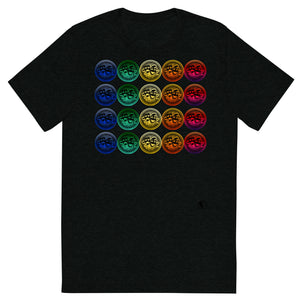 Drama Masks Colorful Circle - Premium Tri-blend Short-Sleeve Unisex T-shirt