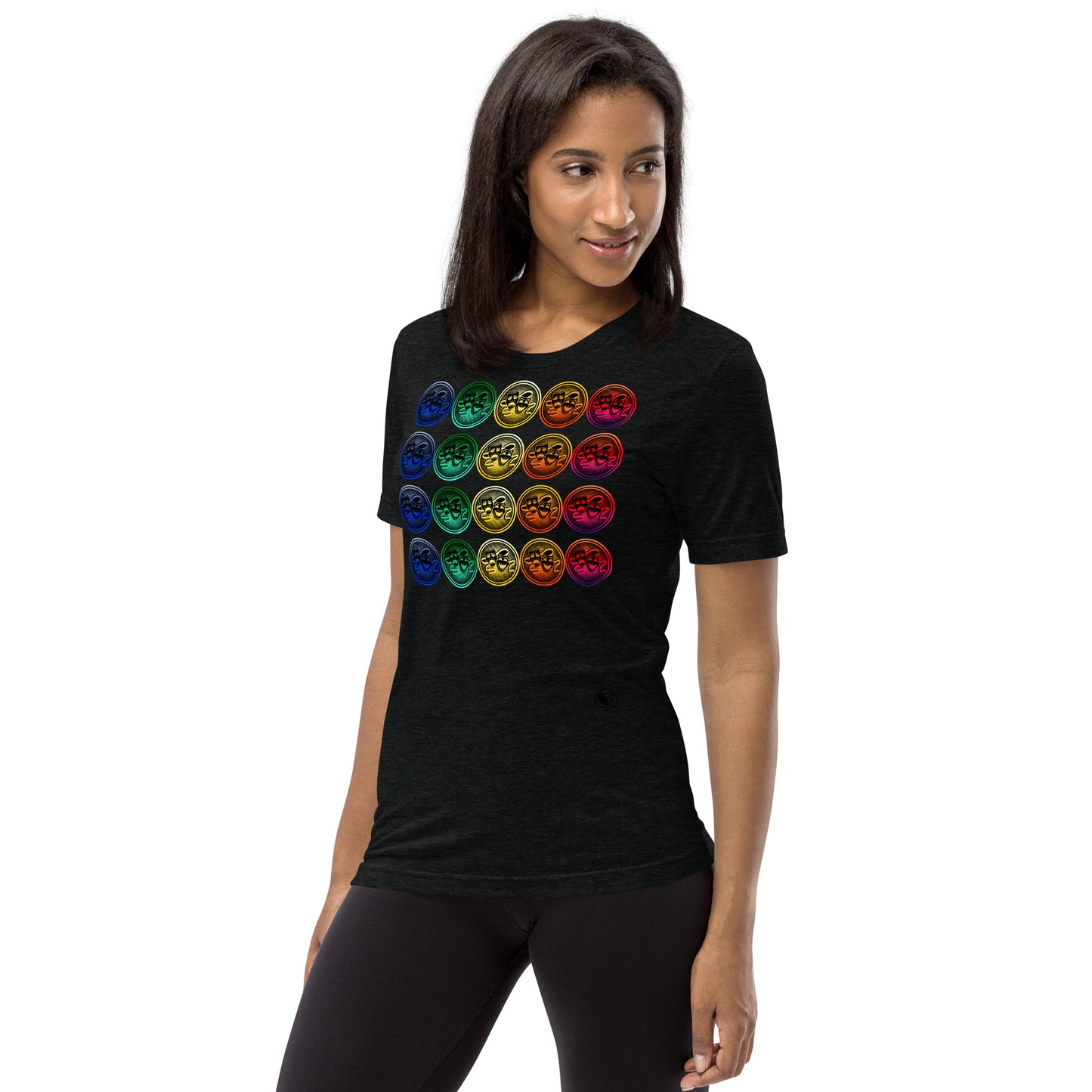 Drama Masks Colorful Circle - Premium Tri-blend Short-Sleeve Unisex T-shirt