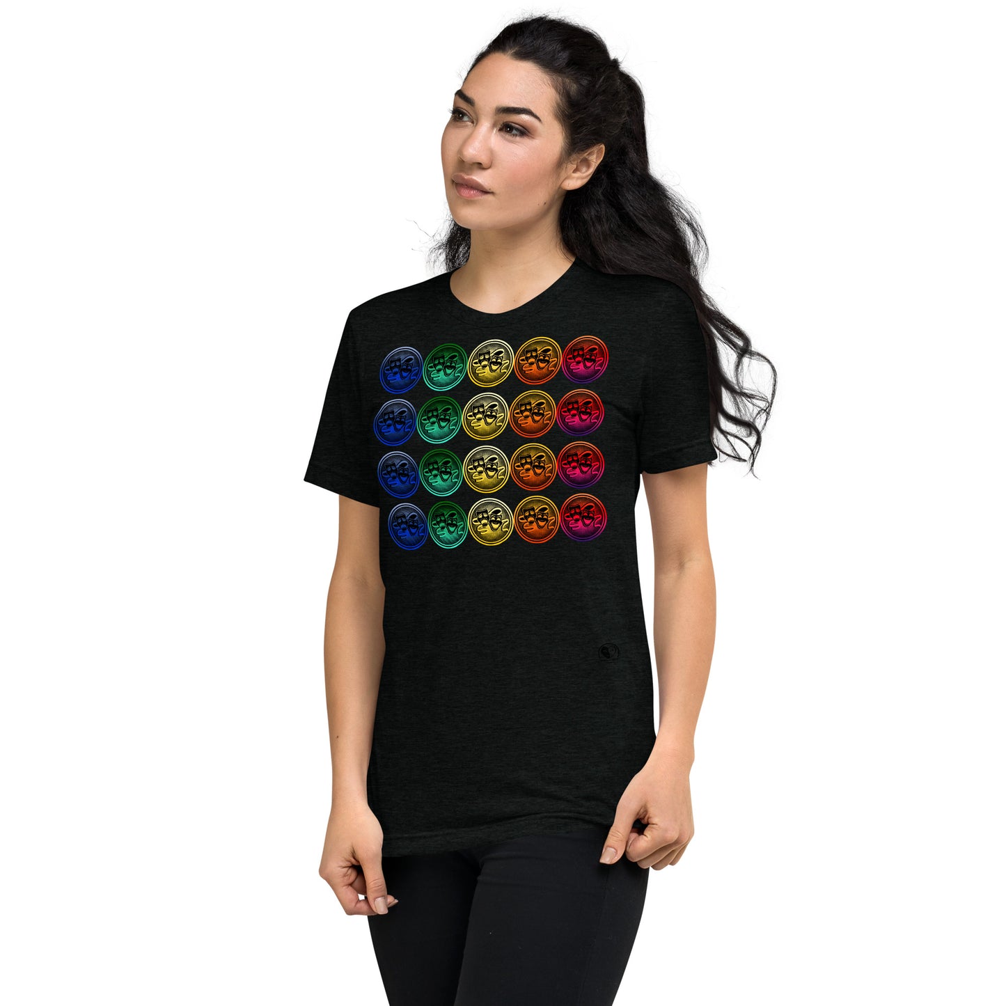 Drama Masks Colorful Circle - Premium Tri-blend Short-Sleeve Unisex T-shirt