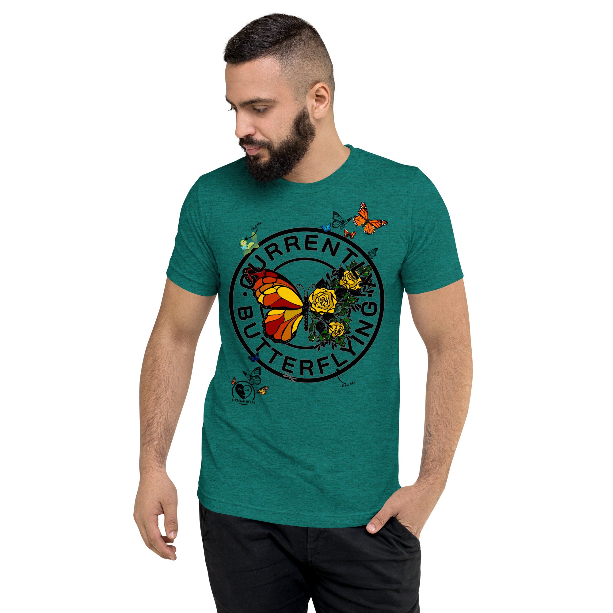 Currently Butterflying - Premium Tri-blend Short-Sleeve Unisex T-shirt