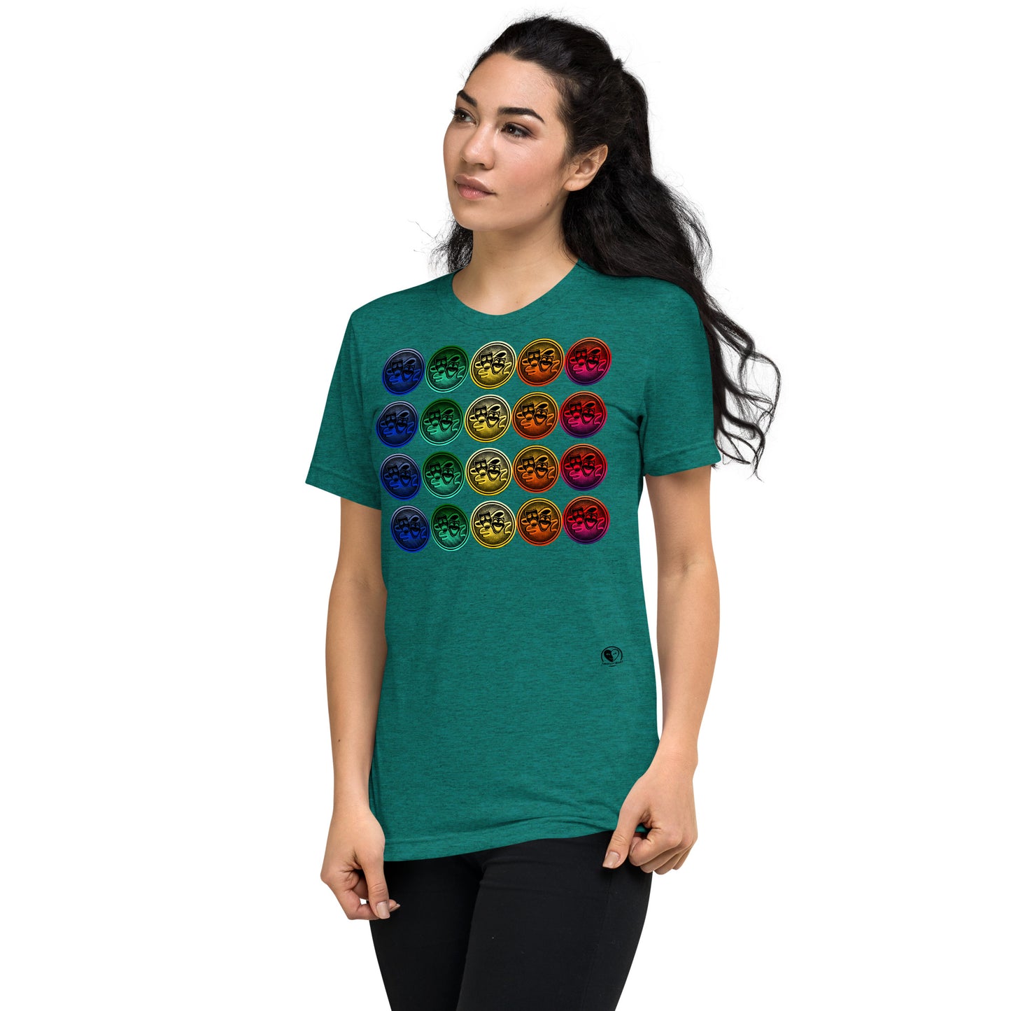 Drama Masks Colorful Circle - Premium Tri-blend Short-Sleeve Unisex T-shirt