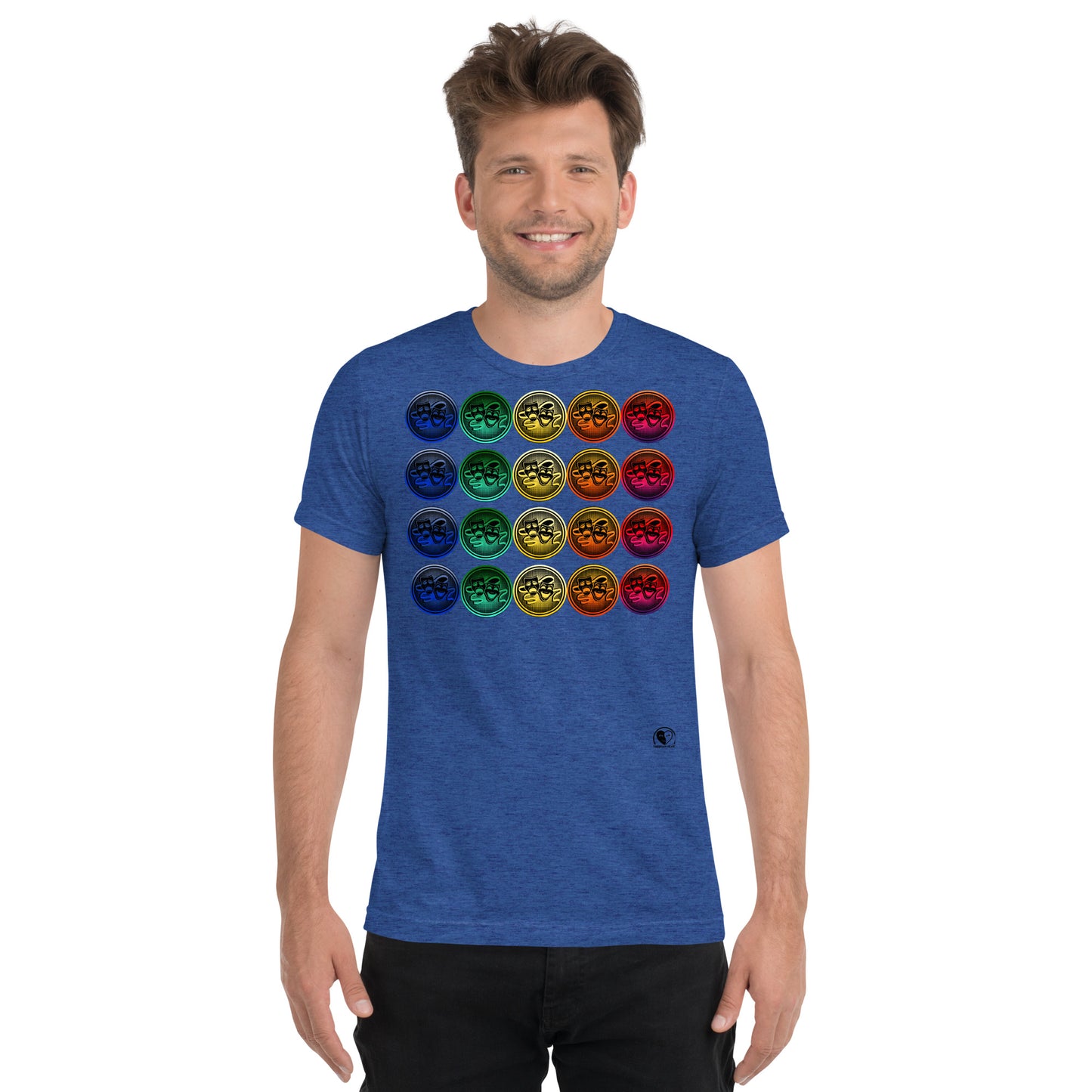 Drama Masks Colorful Circle - Premium Tri-blend Short-Sleeve Unisex T-shirt