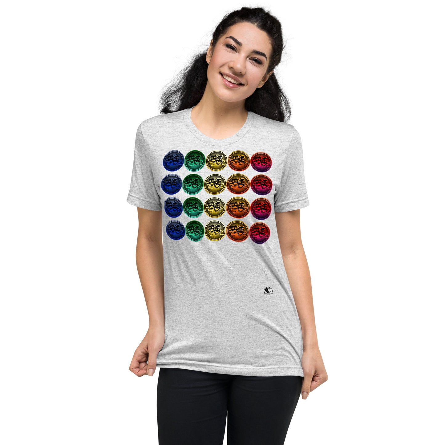 Drama Masks Colorful Circle - Premium Tri-blend Short-Sleeve Unisex T-shirt