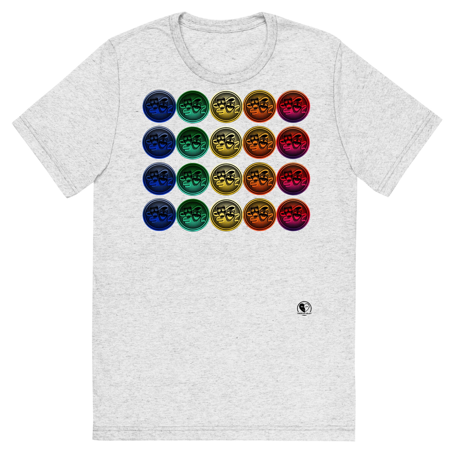 Drama Masks Colorful Circle - Premium Tri-blend Short-Sleeve Unisex T-shirt